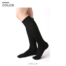 Load image into gallery viewer 5-toe compression knee socks made in Japan