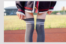 Load image into gallery viewer Japanese autumn and winter striped sports stockings