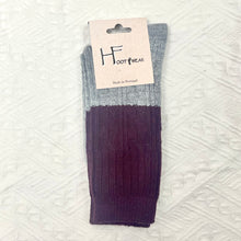 Load image into gallery viewer Two-tone wool socks made in Portugal