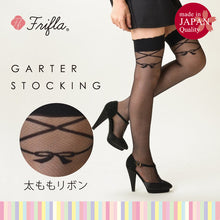 Load image into gallery viewer Frifla bow stockings made in Japan