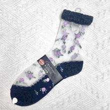 Load image into gallery viewer Cashmere-blend rose socks made in Japan
