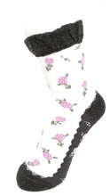 Load image into gallery viewer Cashmere-blend rose socks made in Japan
