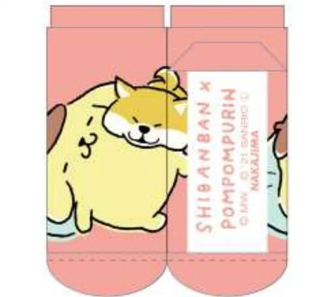 SANRIO Shibanban 與布丁狗 船襪 A款