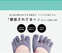 Load image into gallery viewer COOLMAX 5-finger boat socks made in Japan
