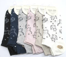 Load image into gallery viewer Cat Meow Boat Socks Made in Japan
