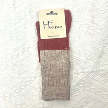 Load image into gallery viewer Two-tone wool socks made in Portugal
