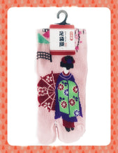 Load image into gallery viewer Japanese-made kimono girl&#39;s cherry blossom viewing socks
