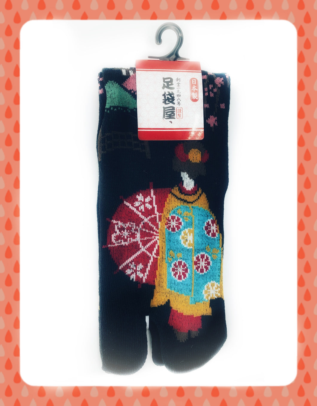 Japanese-made kimono girl's cherry blossom viewing socks